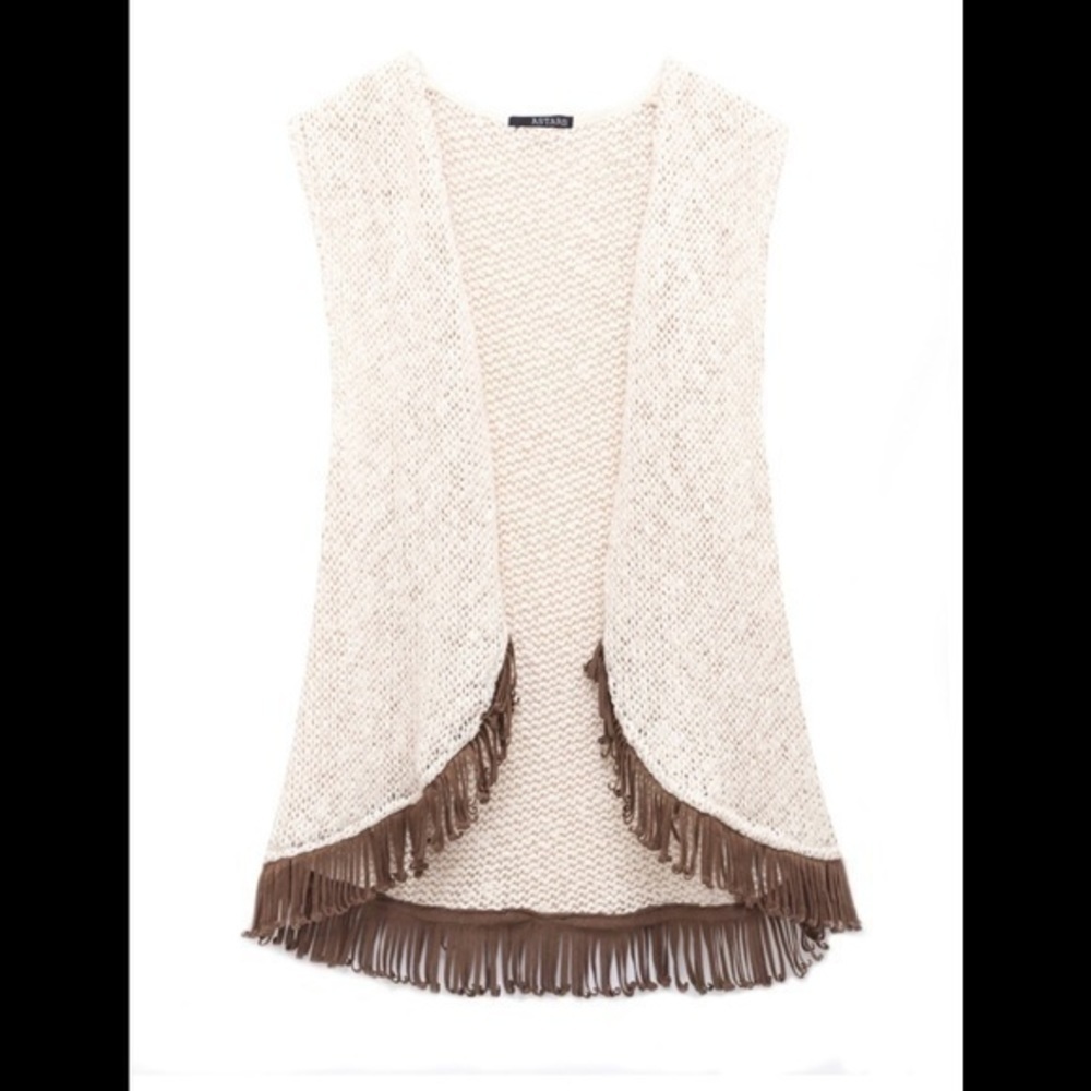 Astars Bonfire Festival Hippie Fringe Knit Vest Size S - Picture 7 of 13